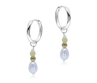 Fresh Water Pearl Silver Hoop Earring HO-2580